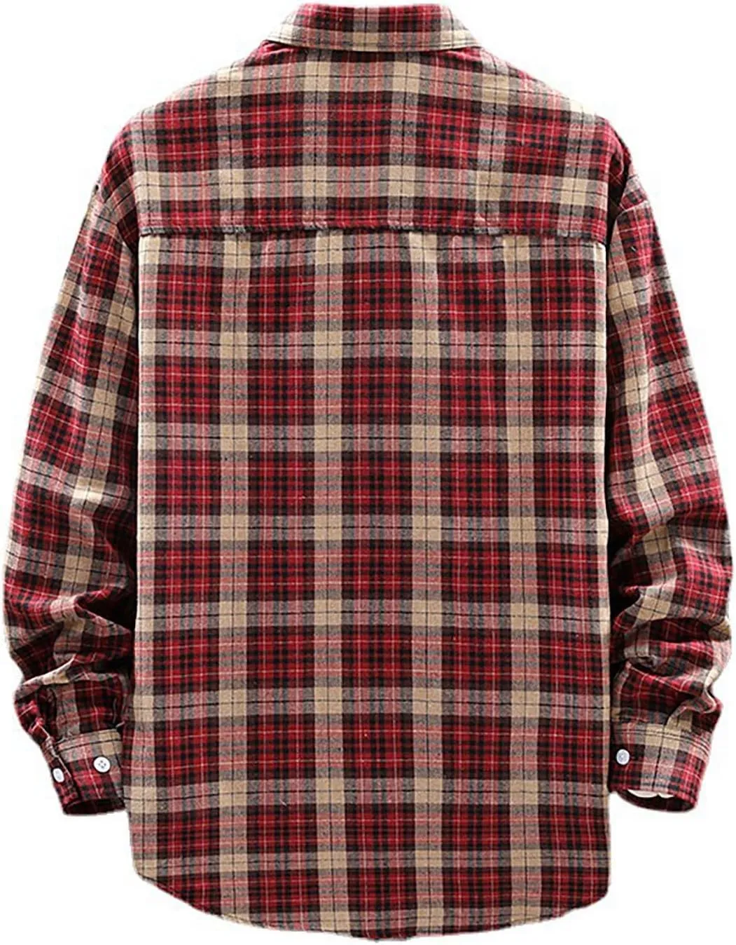 Flannel Thermal Lined Shirt Jacket for Men Shirt with Pocket Button-Down Shirt Jacket with Hood Hooded Shacket Jacket
