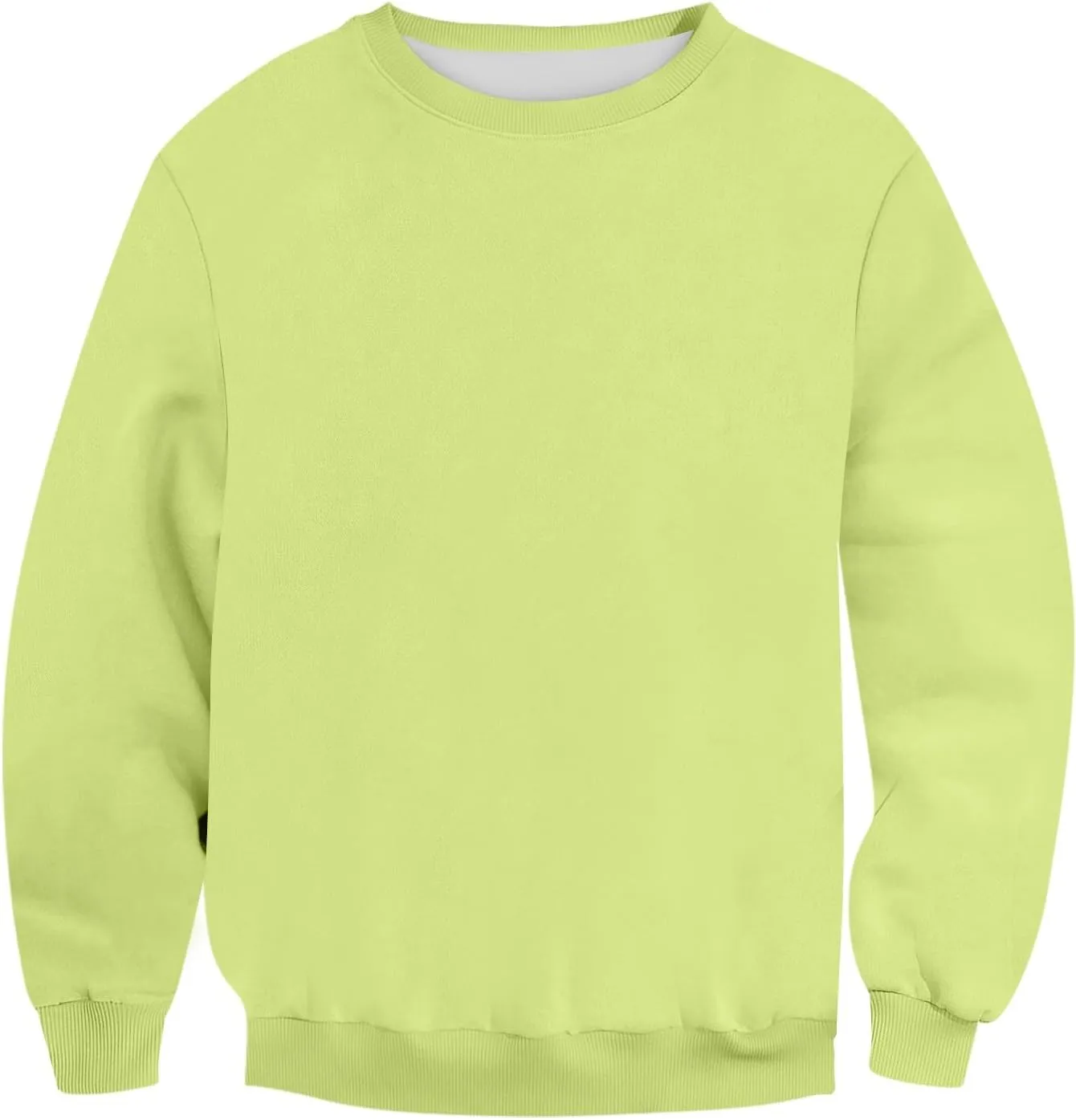 Fleece Crewneck Sweatshirt for Men Long Sleeve Fall Pullover