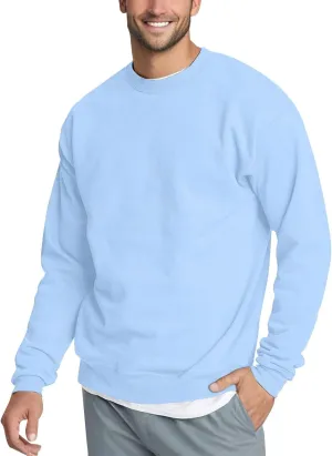 Fleece Crewneck Sweatshirt for Men Long Sleeve Fall Pullover