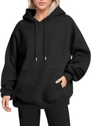 Fleece Pullover Women Preppy Oversized Sweatshirts Raglan Comfort Hoodie Winter Vintage Sweatshirt With Pockets