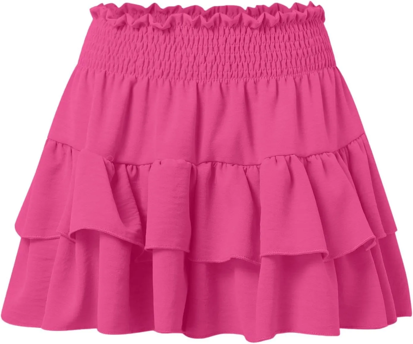 Flowy Shorts for Women Casual Boho Ruffle Tiered Skorts Summer 2025 High Waist Y2K Mini Skirts Golf Tennis Shorts