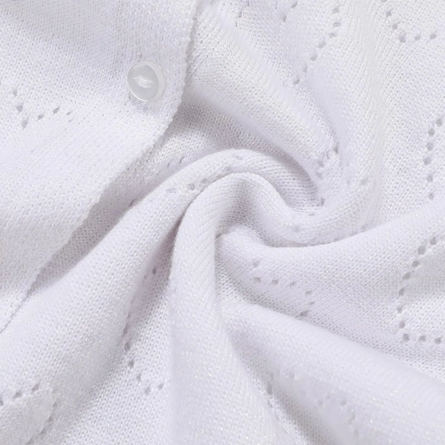 Girls' Cardigan Long Sleeve Shrug Sweater for Kids Cotton Cropped Uniform Knit Outerwear Lucky Clover and Heart