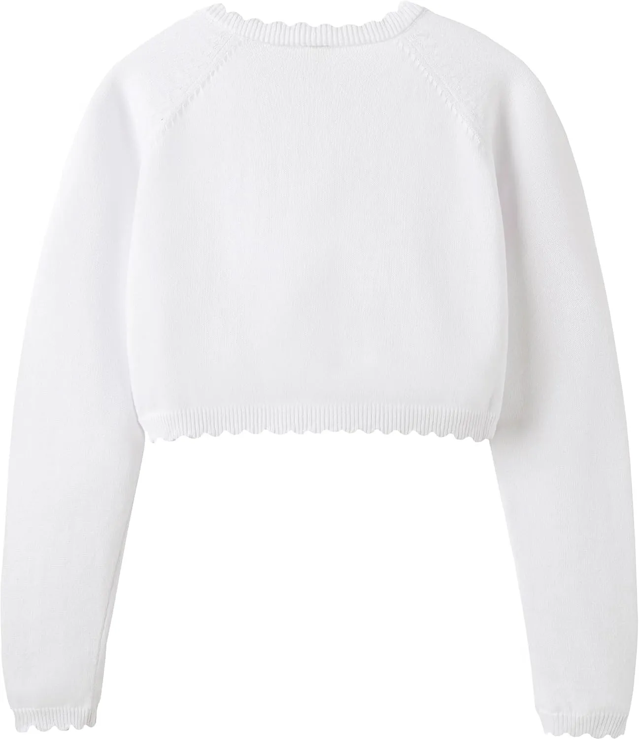 Girls Cardigan Sweater Long Sleeve Knit Bolero Shrug Cropped Tops Kids Cardigans with Button