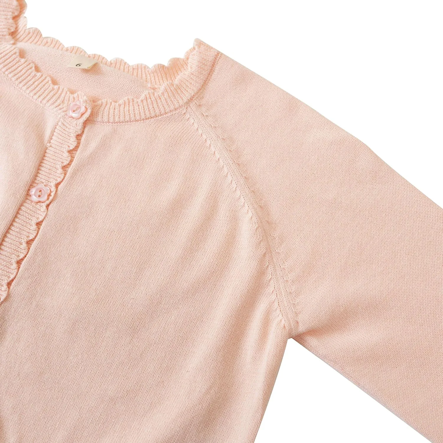 Girls Cardigan Sweater Long Sleeve Knit Bolero Shrug Cropped Tops Kids Cardigans with Button