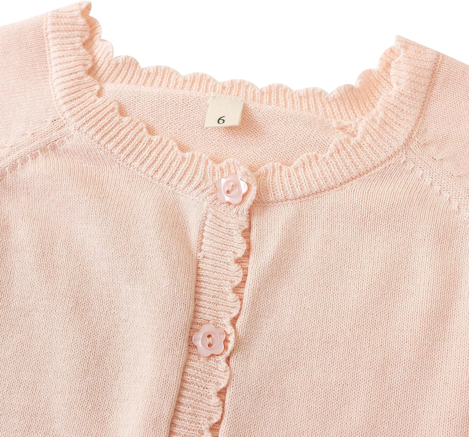 Girls Cardigan Sweater Long Sleeve Knit Bolero Shrug Cropped Tops Kids Cardigans with Button