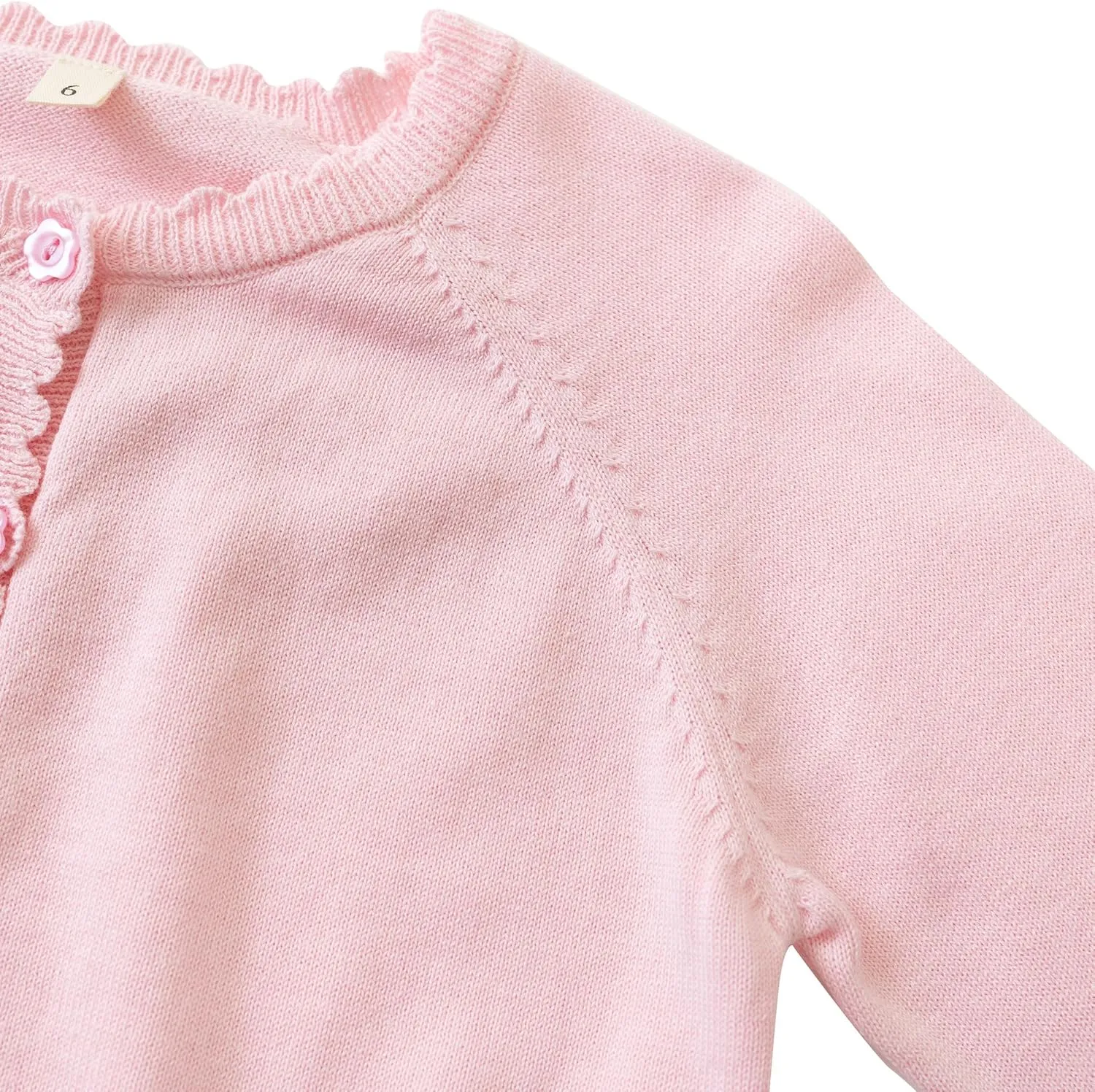 Girls Cardigan Sweater Long Sleeve Knit Bolero Shrug Cropped Tops Kids Cardigans with Button