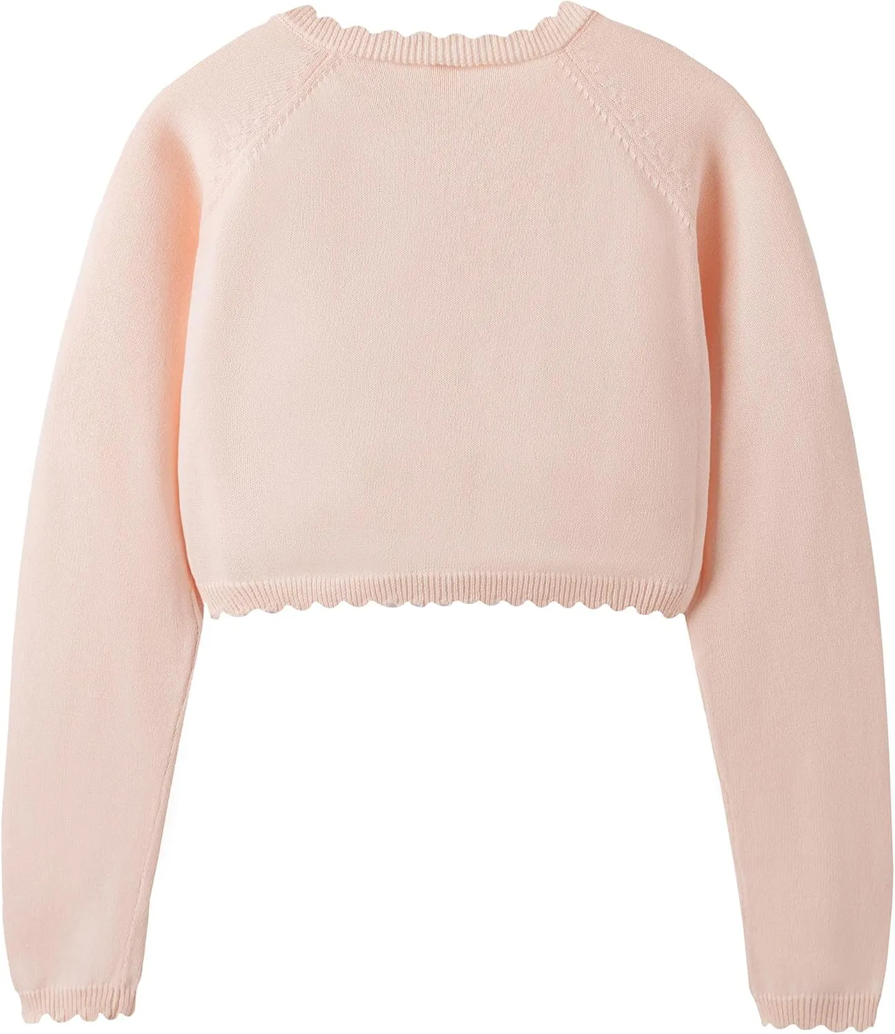 Girls Cardigan Sweater Long Sleeve Knit Bolero Shrug Cropped Tops Kids Cardigans with Button