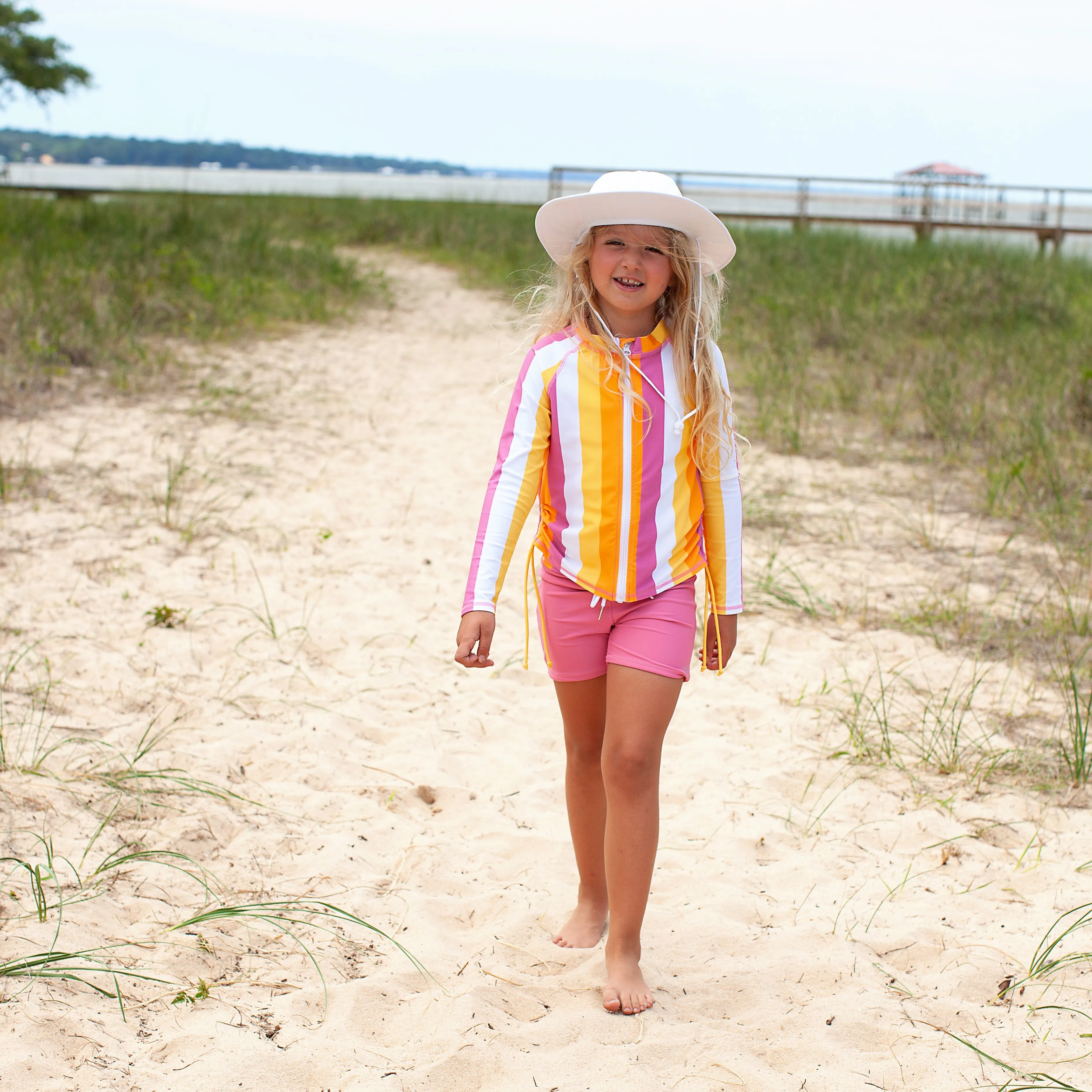 Girls Long Sleeve Rash Guard   Tankini Shorts Set (3 Piece) | "Be Bold"