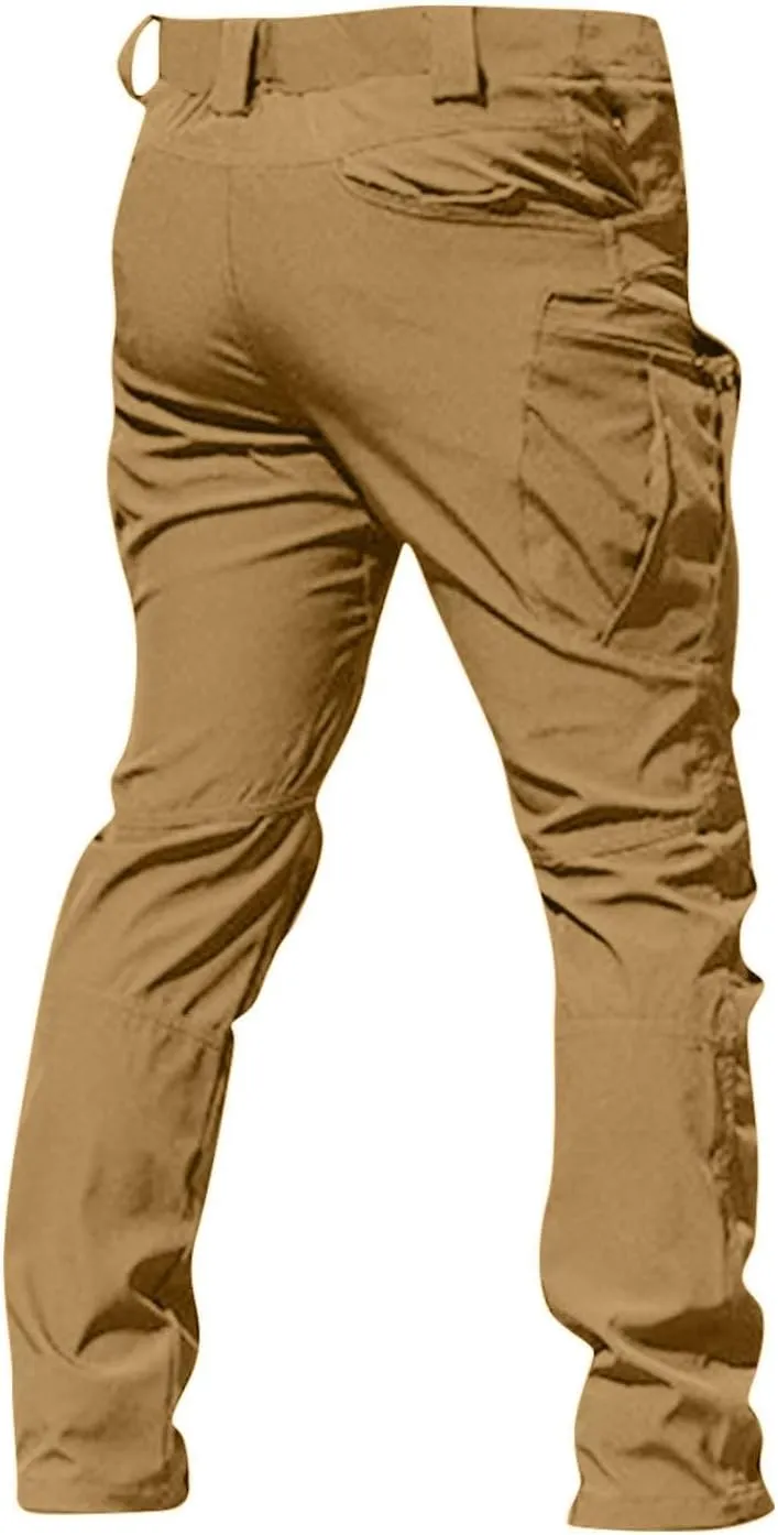 GOFULY Cargo Pants Men Relaxed Fit Ripstop Stretch Pants Big and Tall Multi Pockets Hunting Pants Outdoors Trousers Work