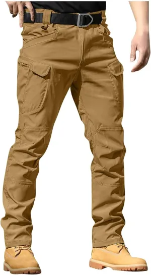 GOFULY Cargo Pants Men Relaxed Fit Ripstop Stretch Pants Big and Tall Multi Pockets Hunting Pants Outdoors Trousers Work