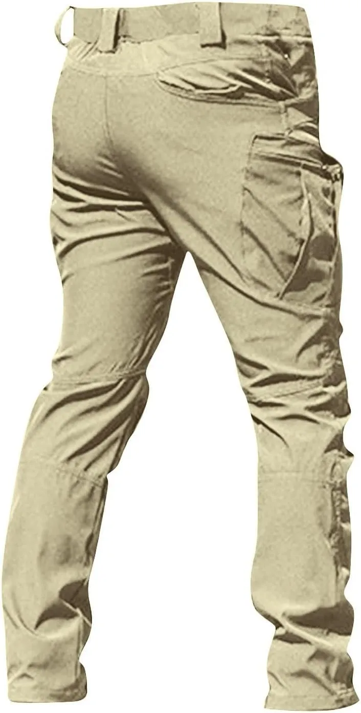 GOFULY Men's Cargo Pants Big and Tall Casual Stretch Hiking Pants Relaxed Fit Multi Pockets Work Pants Tactical Trousers