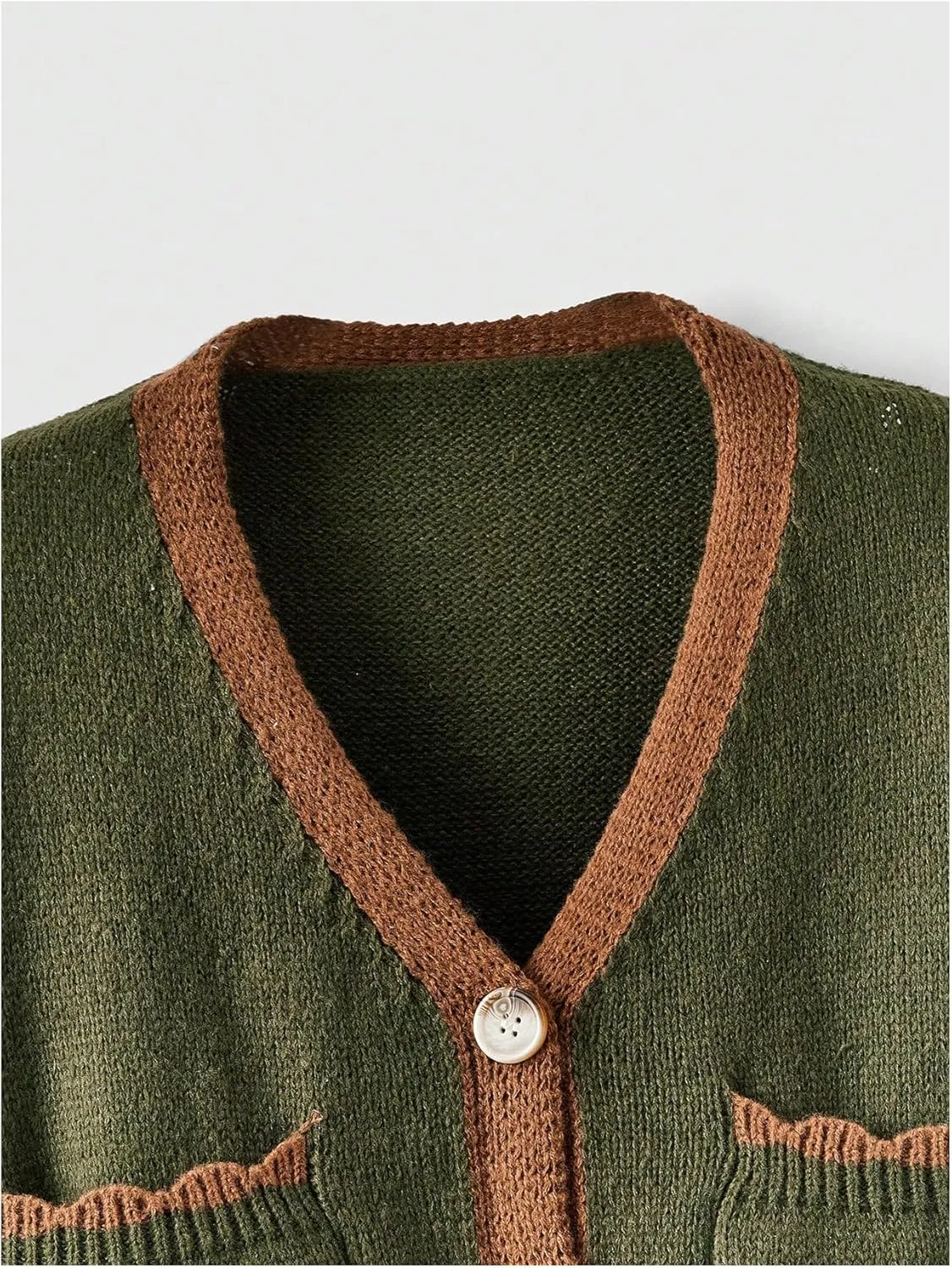 GORGLITTER Women's Flower Embroidery Button Up Cute Cardigan Chunky Cable Knit Oversized Fall Trendy 2025 Sweaters