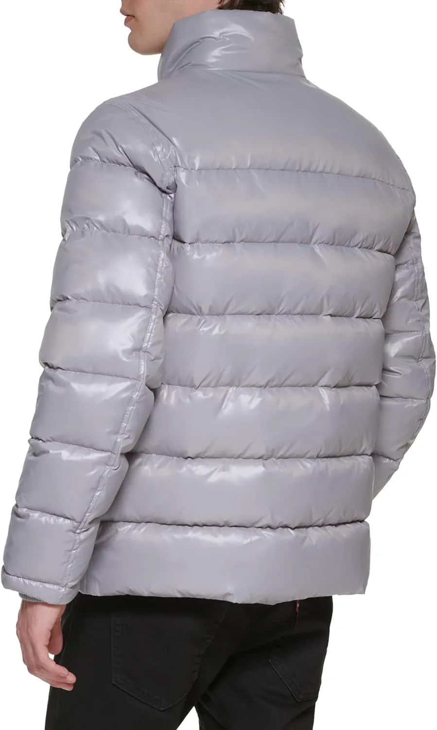 GUESS Men's Mid-Weight Puffer Jacket with Removable Hood