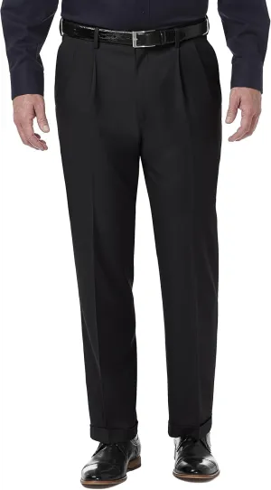 Haggar Men's Premium Comfort Classic Fit Pleat Front Dress Pant (Regular And Big & Tall Sizes)