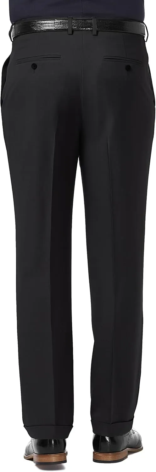 Haggar Men's Premium Comfort Classic Fit Pleat Front Dress Pant (Regular And Big & Tall Sizes)