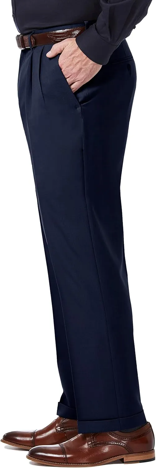 Haggar Men's Premium Comfort Classic Fit Pleat Front Dress Pant (Regular And Big & Tall Sizes)