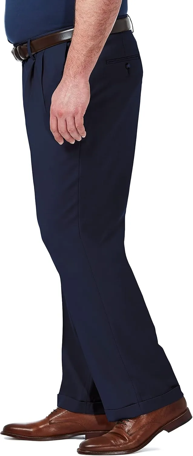 Haggar Men's Premium Comfort Classic Fit Pleat Front Dress Pant (Regular And Big & Tall Sizes)