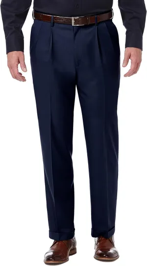 Haggar Men's Premium Comfort Classic Fit Pleat Front Dress Pant (Regular And Big & Tall Sizes)