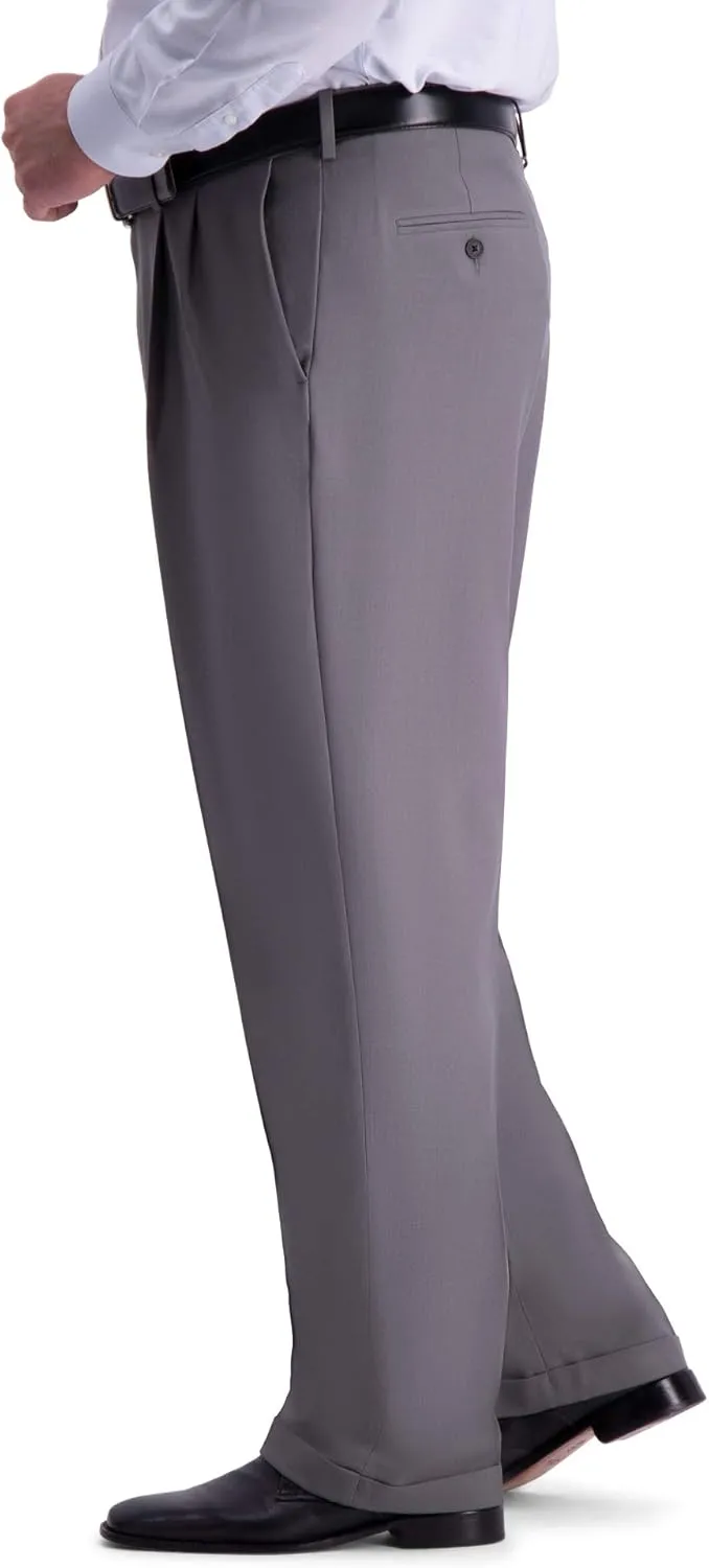 Haggar Men's Premium Comfort Classic Fit Pleat Front Dress Pant (Regular And Big & Tall Sizes)