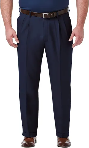 Haggar Men's Premium Comfort Classic Fit Pleat Front Dress Pant (Regular And Big & Tall Sizes)