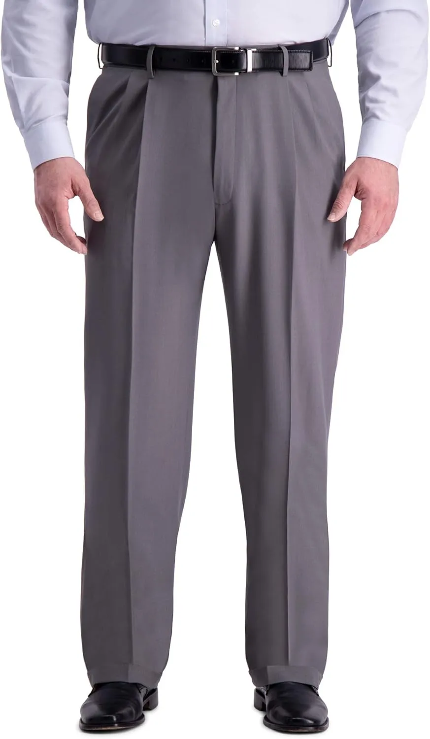 Haggar Men's Premium Comfort Classic Fit Pleat Front Dress Pant (Regular And Big & Tall Sizes)