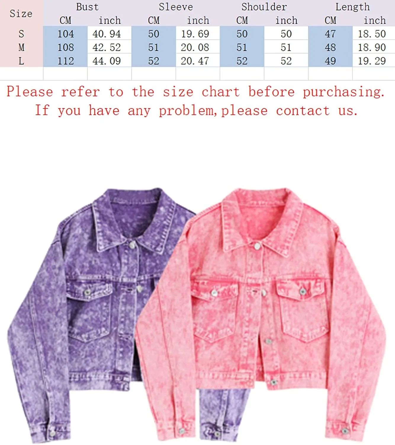 HALITOSS Women's Denim Jacket Tie-dye Casual Outerwear
