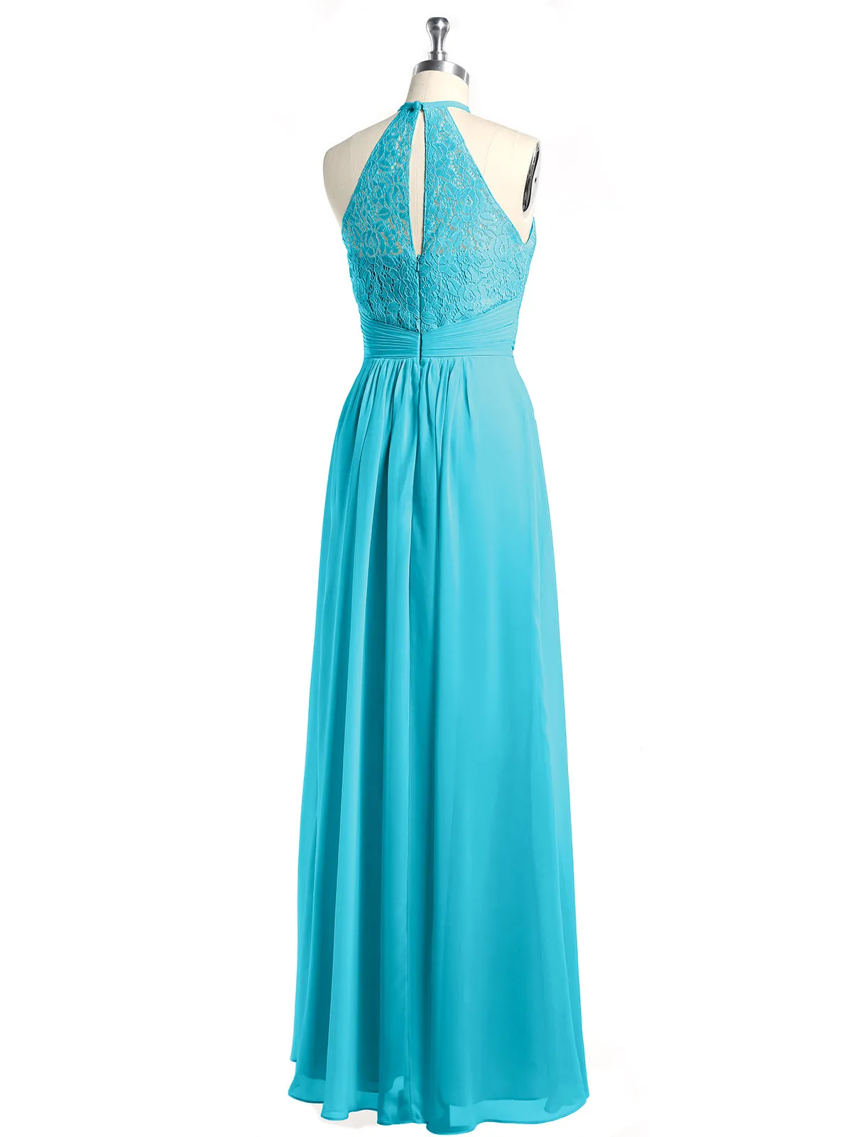 Halter Chiffon And Lace Long Dresses Jade Plus Size