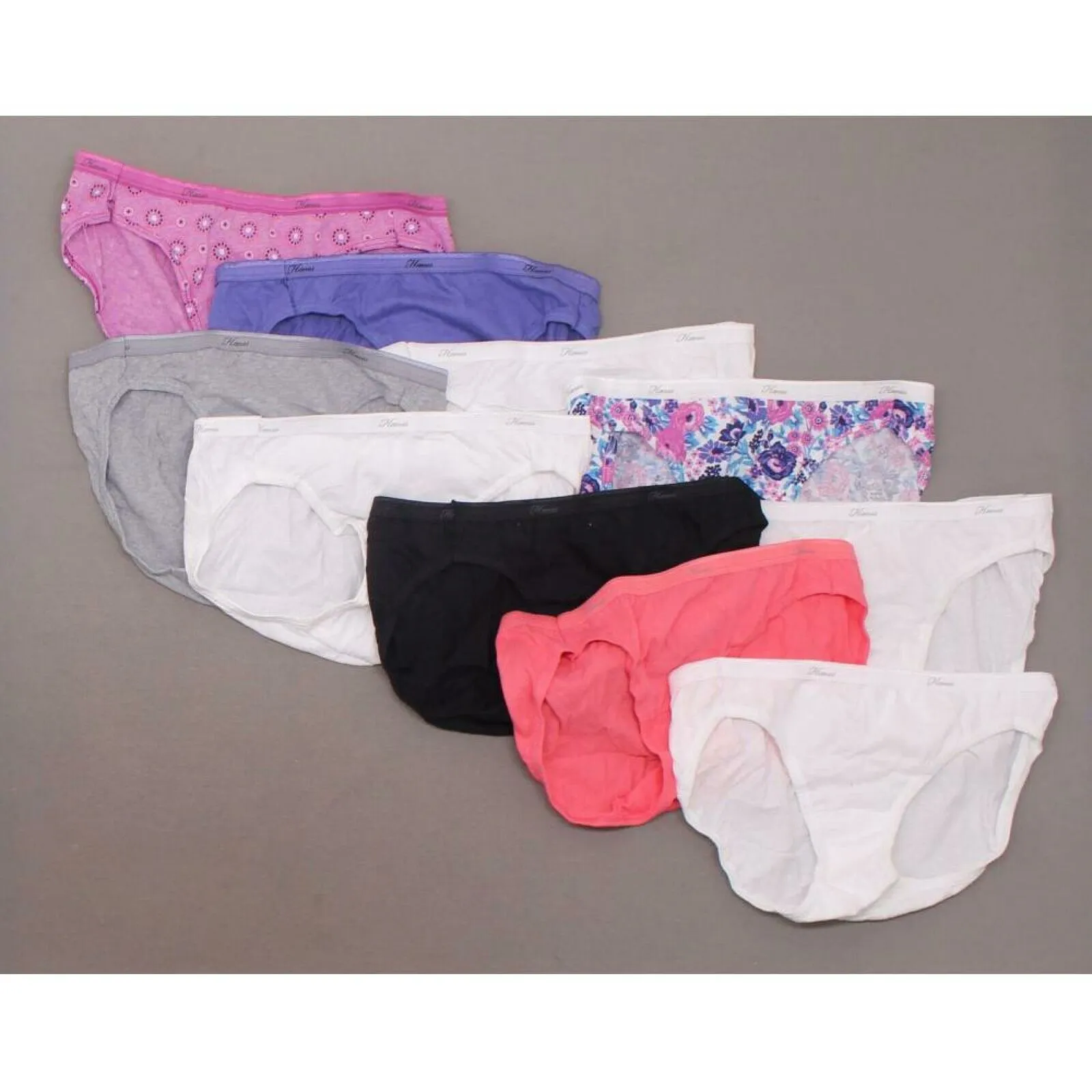 Hanes 10 Pairs Women's Cotton Bikini Panties
