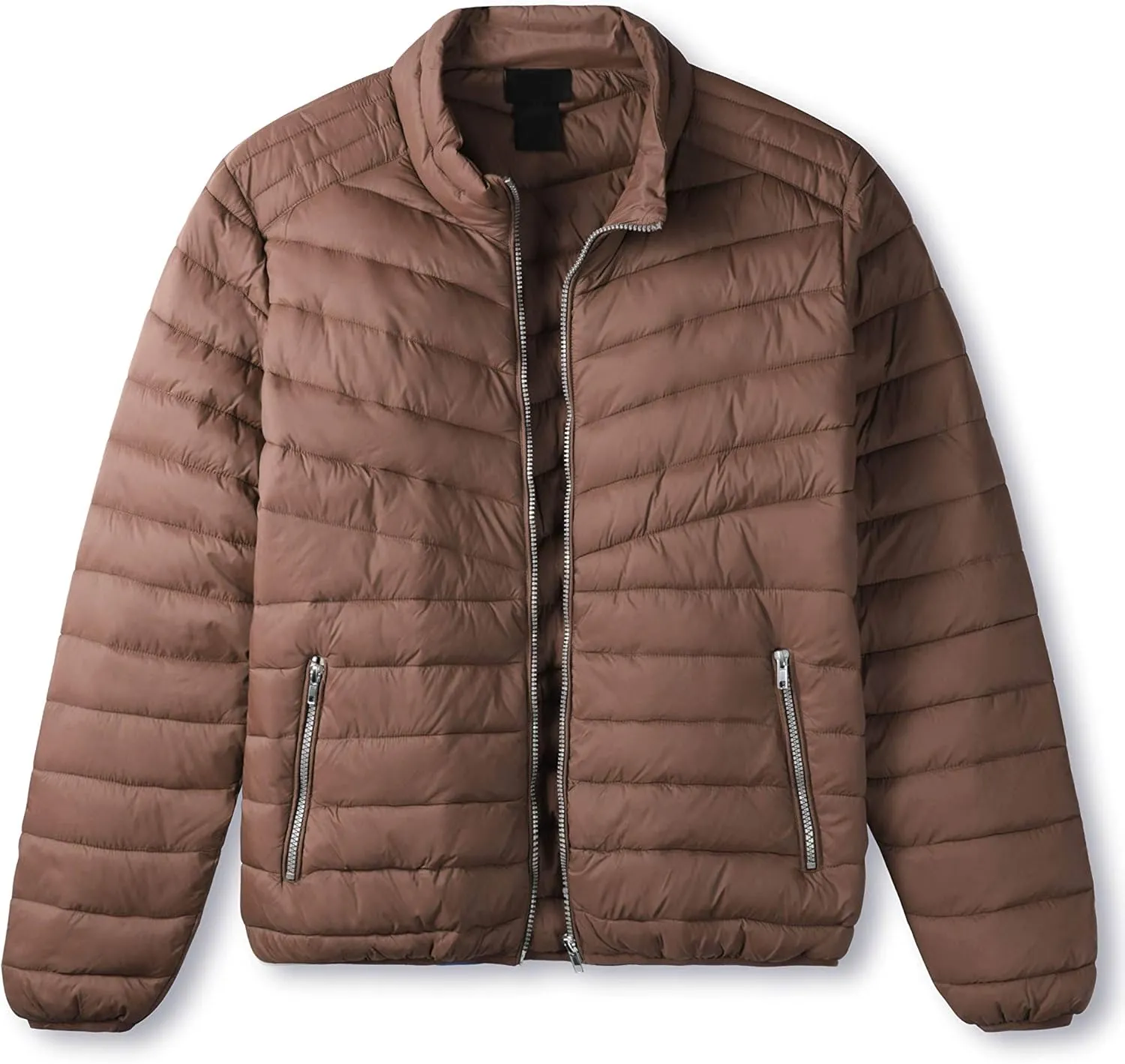 Hat and Beyond Mens Premium Lightweight Puffer Jacket Alternative Down Quilted Hiking Outerwear Parka Coat