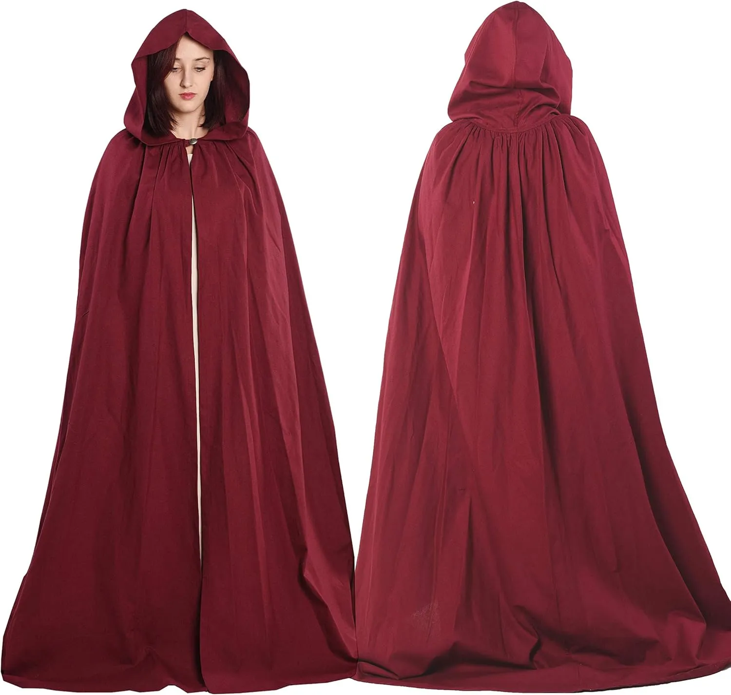 Hero Medieval Hooded Cape by CALVINA Costumes  Unisex - Made in Turkey