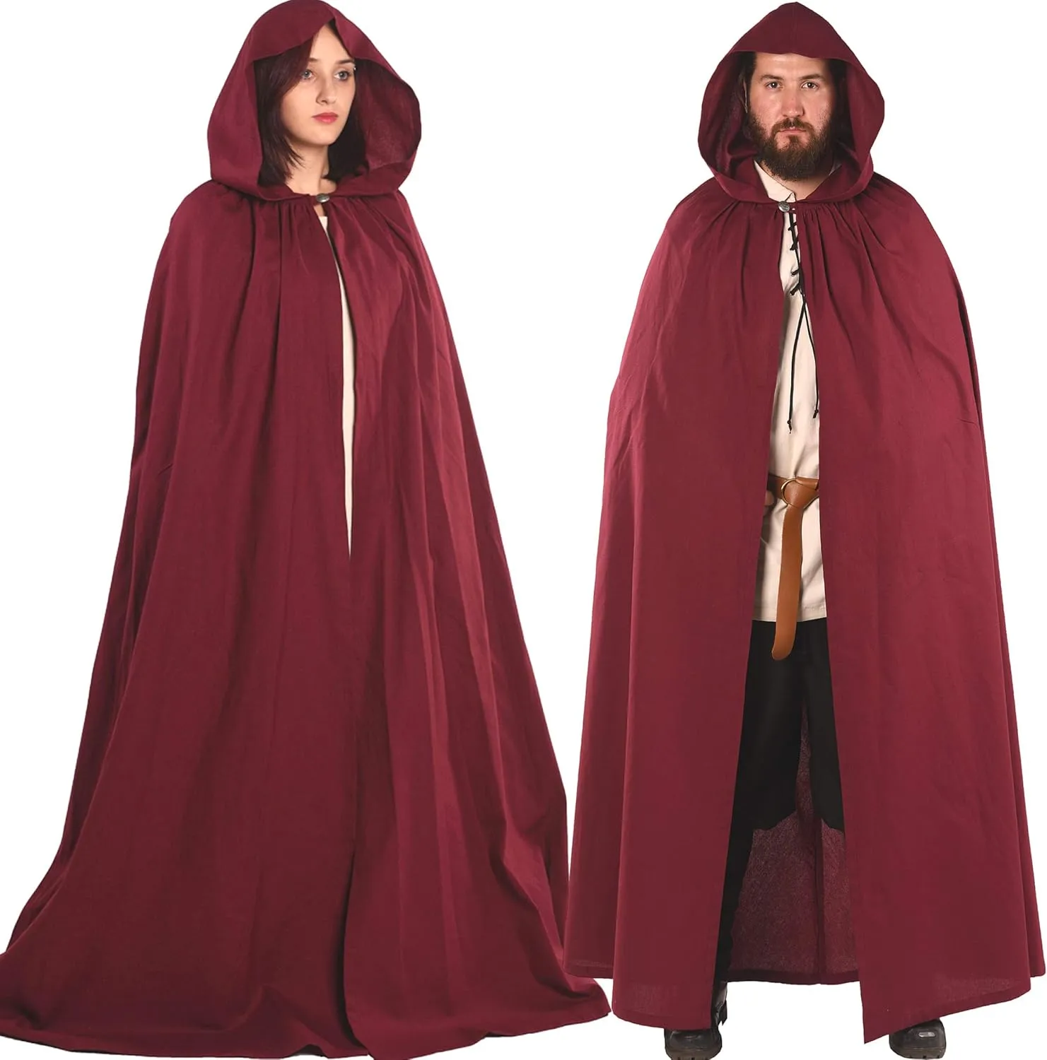 Hero Medieval Hooded Cape by CALVINA Costumes  Unisex - Made in Turkey