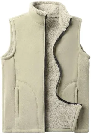 Hgvcfcv Cashmere Men Sleeveless Vest Jackets Fashion Wool Male Cotton-Padded Coats Warm Waistcoats Men Clothing