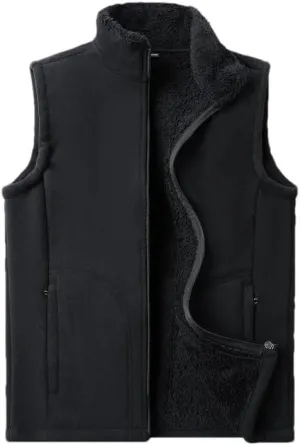 Hgvcfcv Cashmere Men Sleeveless Vest Jackets Fashion Wool Male Cotton-Padded Coats Warm Waistcoats Men Clothing