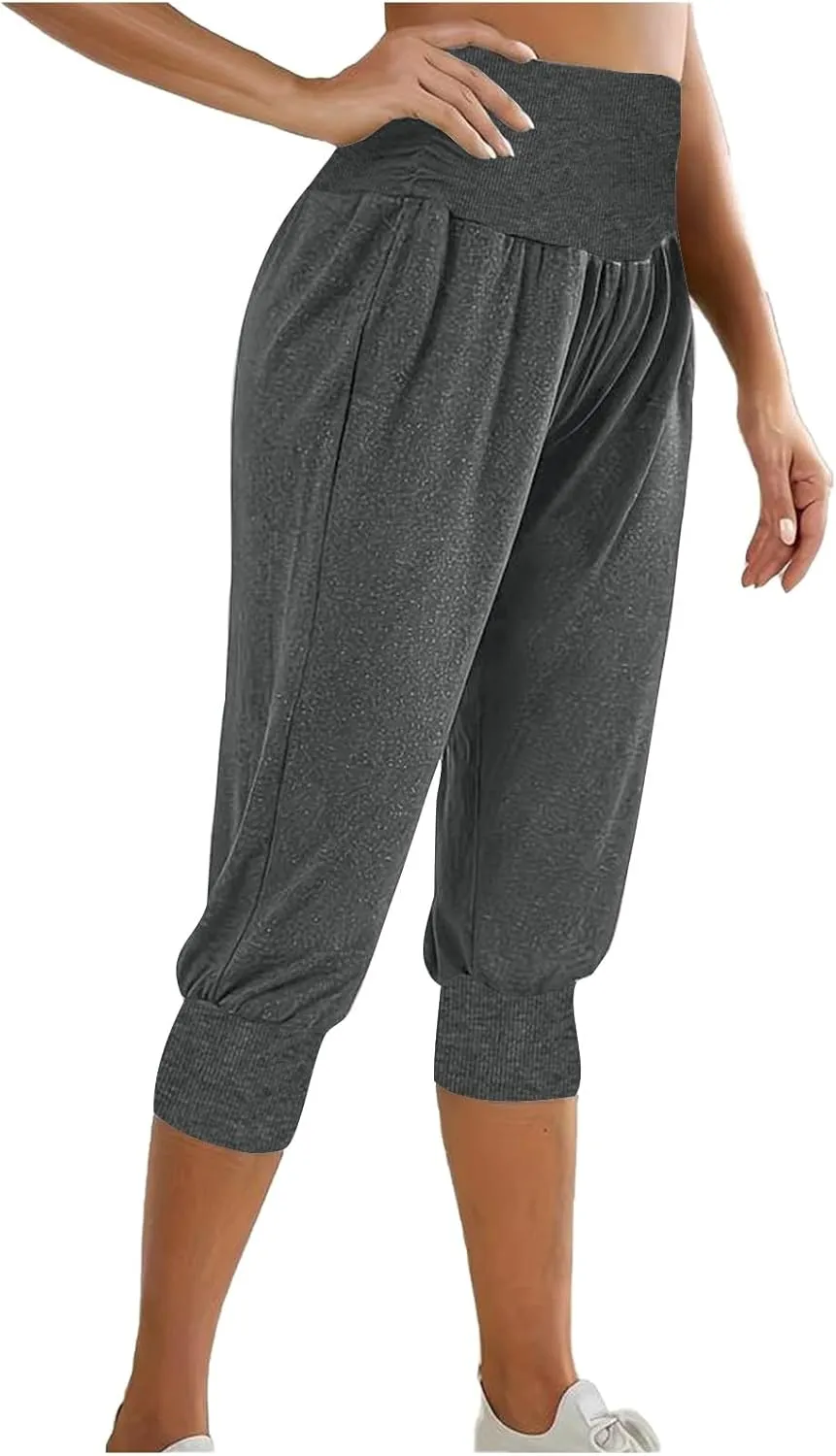 High Cut Straight Leg Cuff Leg Track Athletic Jogger for Women Summer Fall Loose Fit Pants Women 2025 Trendy