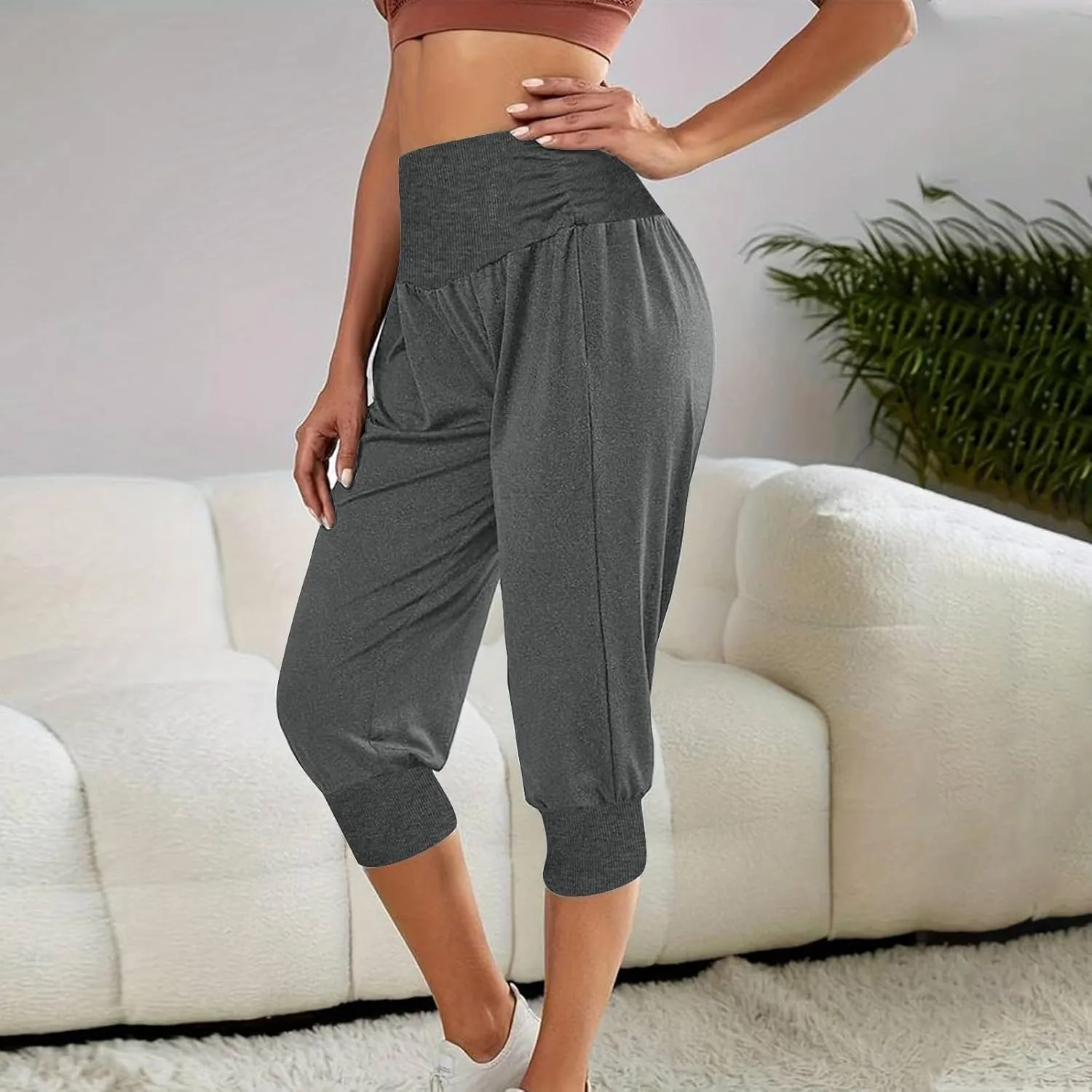 High Cut Straight Leg Cuff Leg Track Athletic Jogger for Women Summer Fall Loose Fit Pants Women 2025 Trendy
