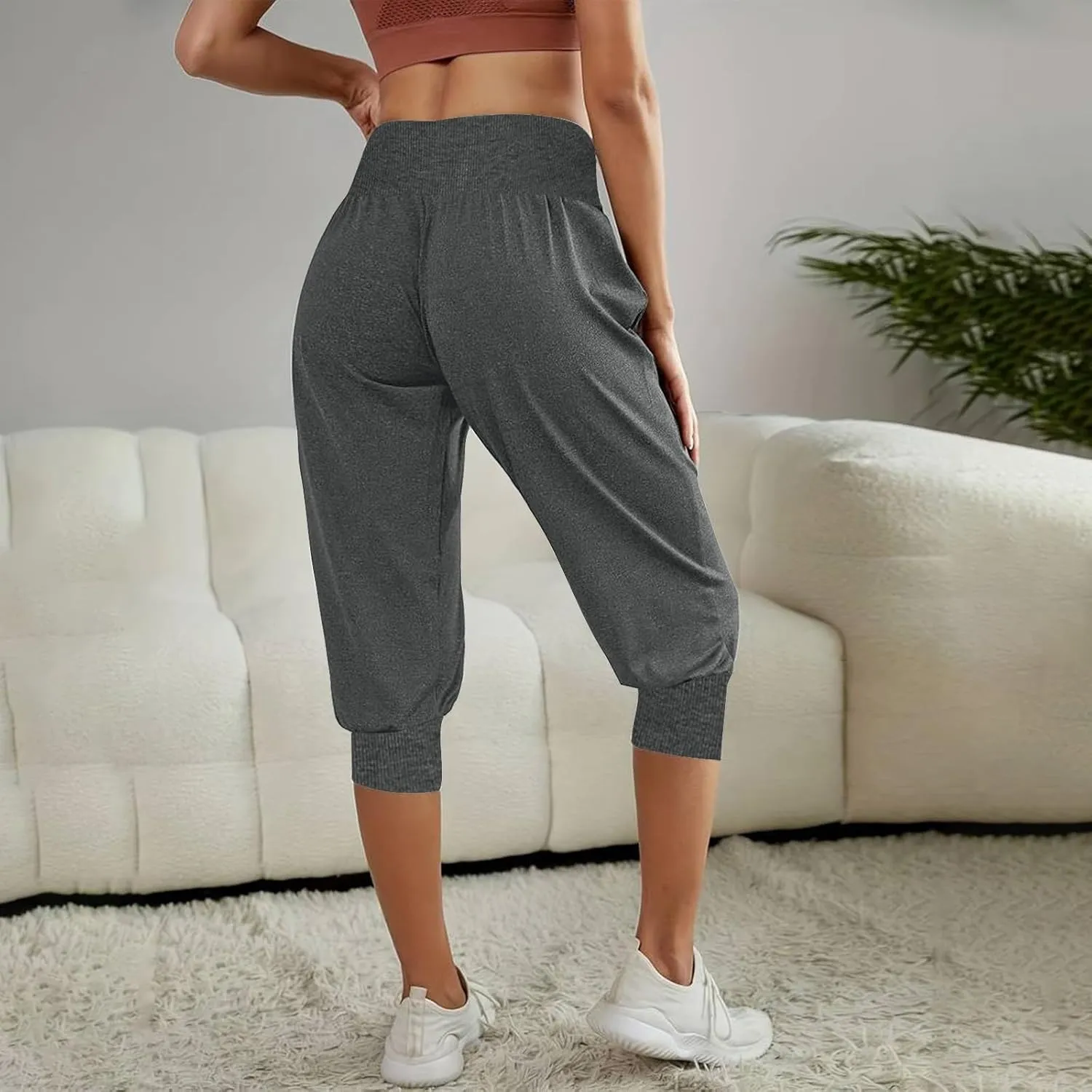 High Cut Straight Leg Cuff Leg Track Athletic Jogger for Women Summer Fall Loose Fit Pants Women 2025 Trendy
