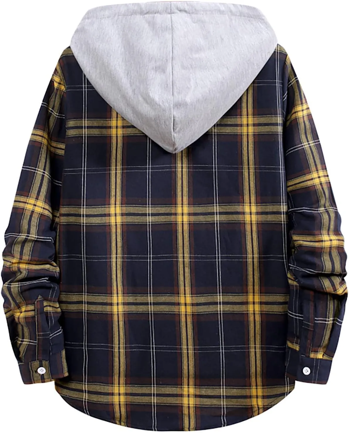 Hoodies for Men Plaid Flannel Shirts Long Sleeve Casual Button Down Shirt Shacket 2024 Fall Lightweight Clothes