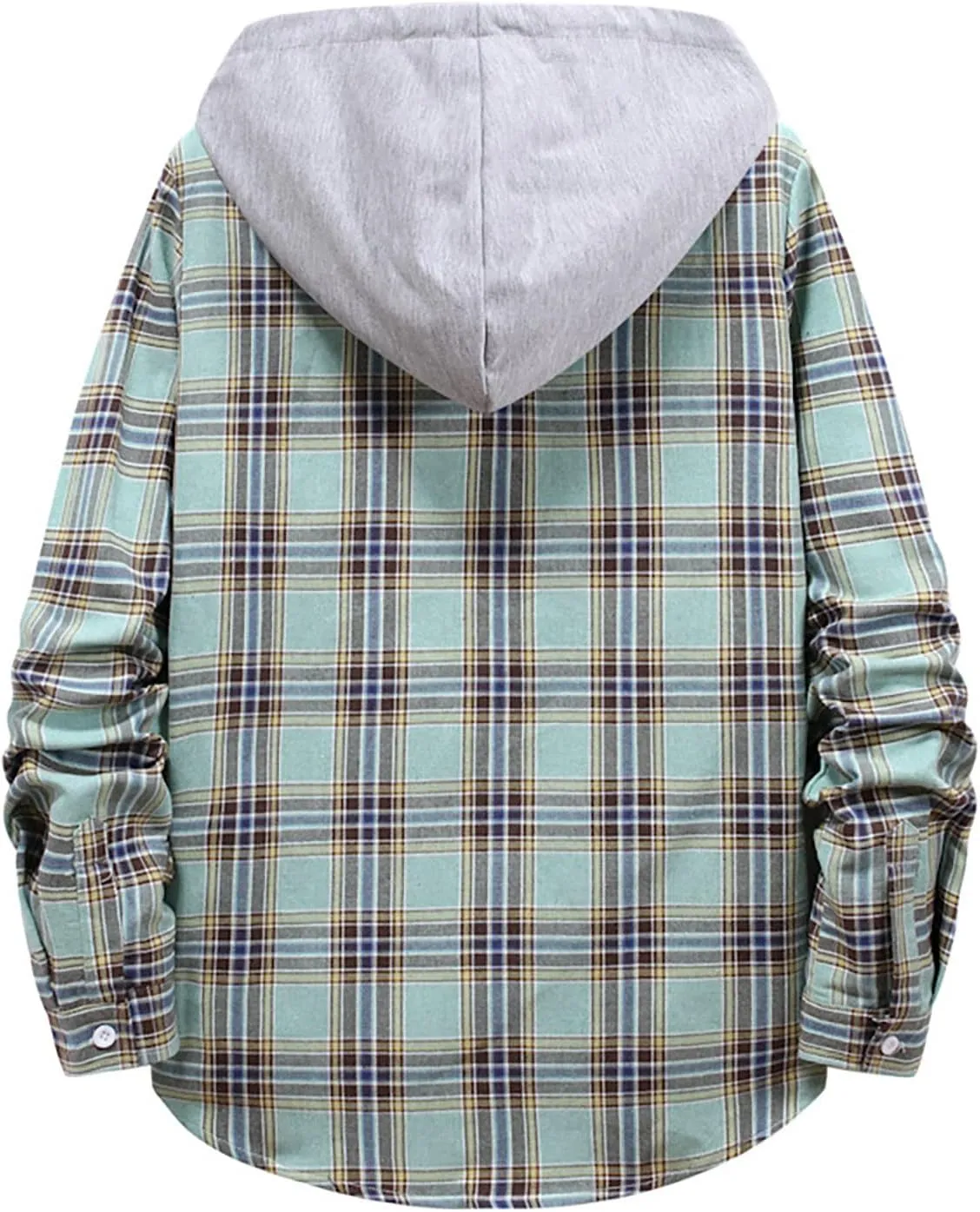 Hoodies for Men Plaid Flannel Shirts Long Sleeve Casual Button Down Shirt Shacket 2024 Fall Lightweight Clothes