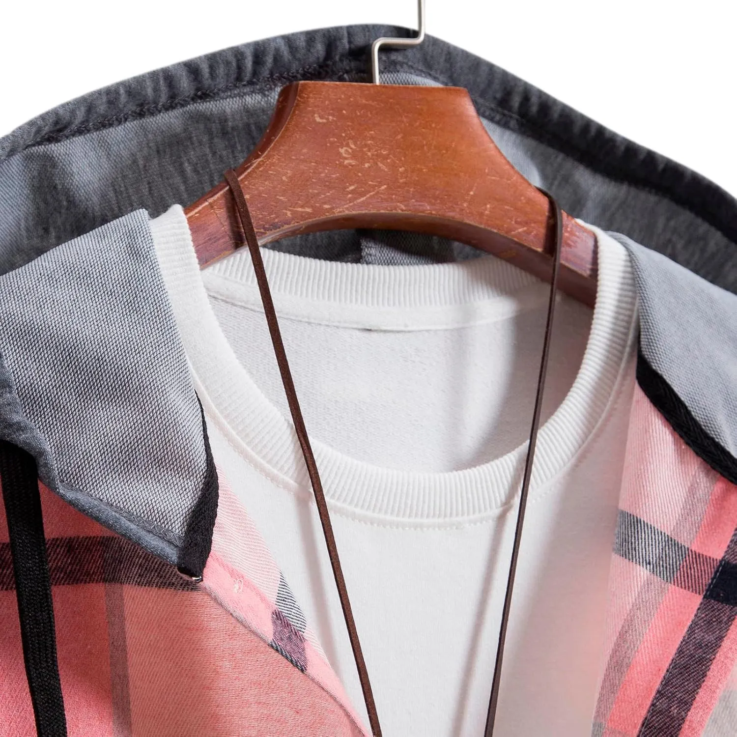 Hoodies for Men Plaid Flannel Shirts Long Sleeve Casual Button Down Shirt Shacket 2024 Fall Lightweight Clothes