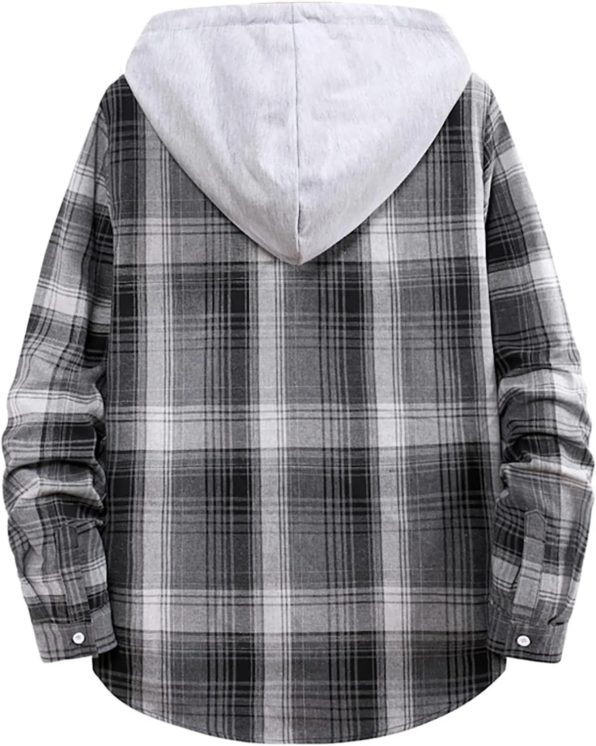 Hoodies for Men Plaid Flannel Shirts Long Sleeve Casual Button Down Shirt Shacket 2024 Fall Lightweight Clothes