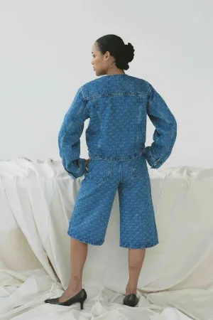 IVY-Augusta Long Shorts Wash Punch Needle