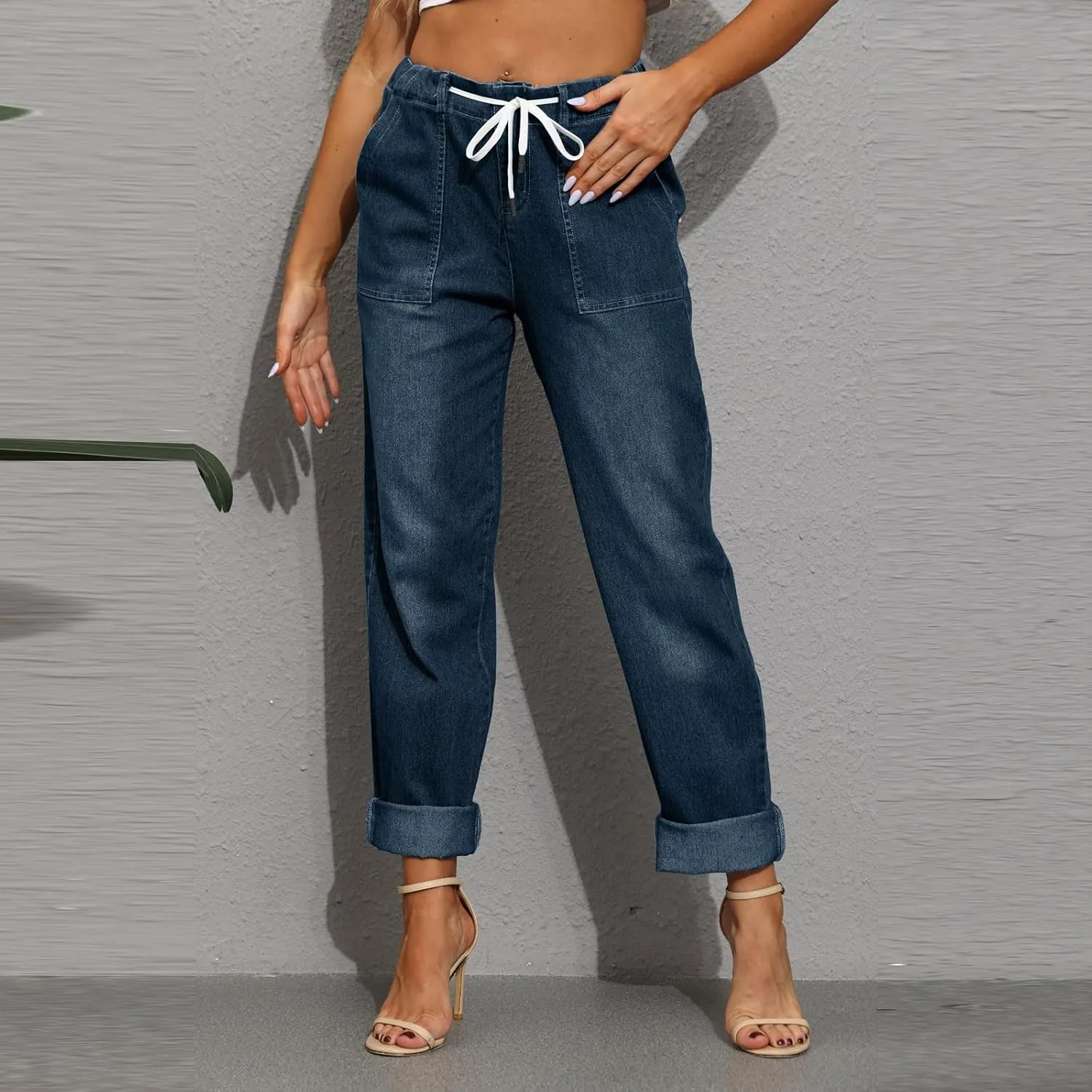 Jeans for Women Trendy High Waisted Stretchy Jeans Butt Lifting Tummy Control Jeans Stretch Boot Cut Denim Pants