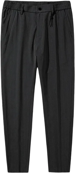 JEShifangjiusu Men's Skinny-Fit Wrinkle-Free Comfort Pants Stretch Chino Pant Trousers Dress Pants Slim Fit Skinny Suit Pants (32,Black), Black, 32