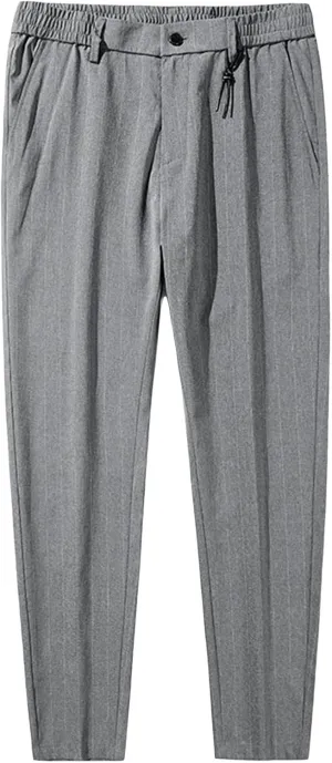 JEShifangjiusu Men's Skinny-Fit Wrinkle-Free Comfort Pants Stretch Chino Pant Trousers Dress Pants Slim Fit Skinny Suit Pants (32,Grey), Grey, 32