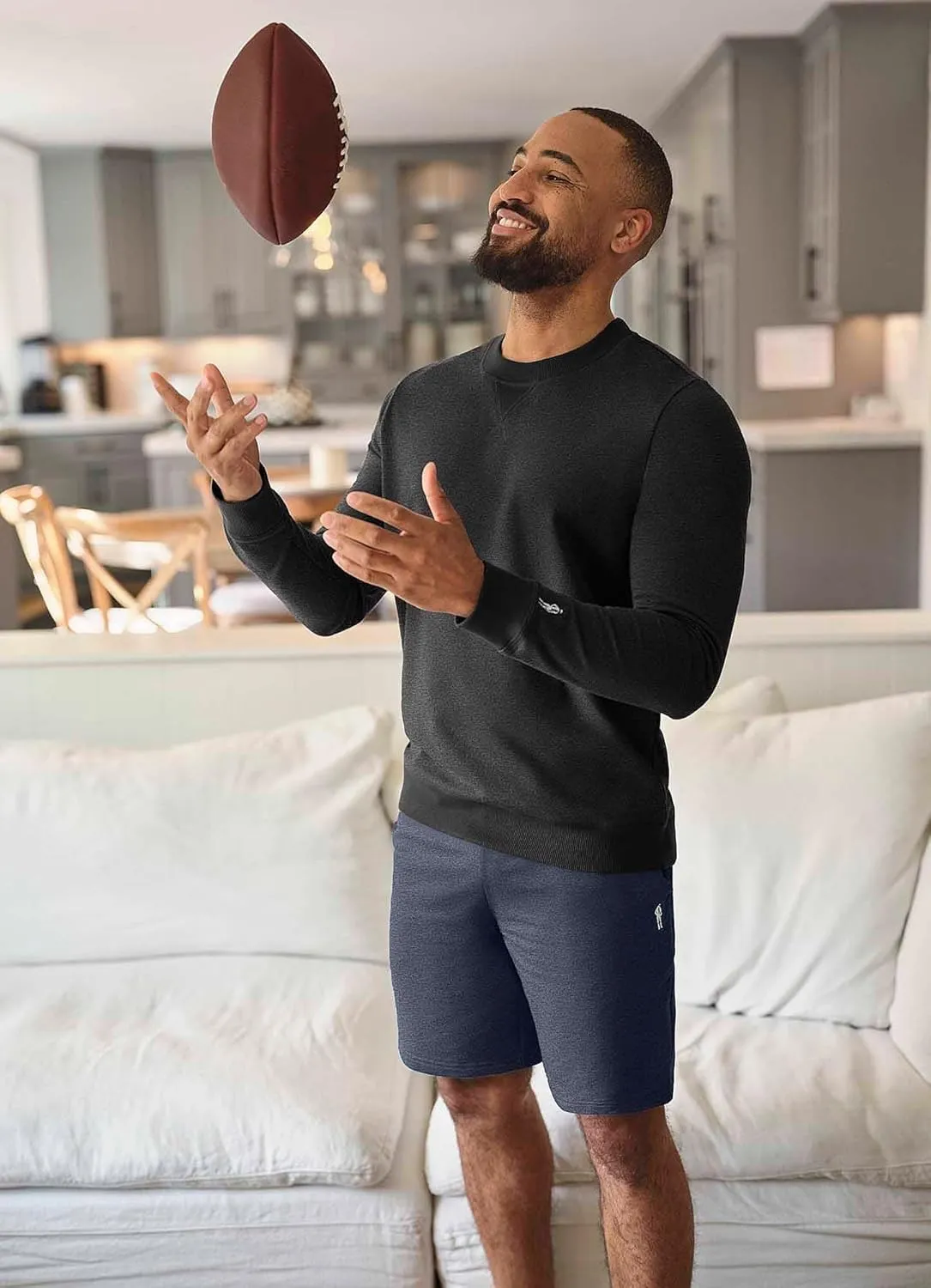 Jockey Men's Loungewear Cotton Blend Fleece Crew Sweatshirt
