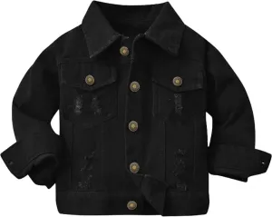 Joe Wenko Classic Kids Toddler Baby Boys & Girls Casual Outwear Denim Jacket