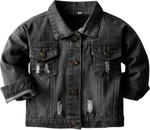 Joe Wenko Classic Kids Toddler Baby Boys & Girls Casual Outwear Denim Jacket