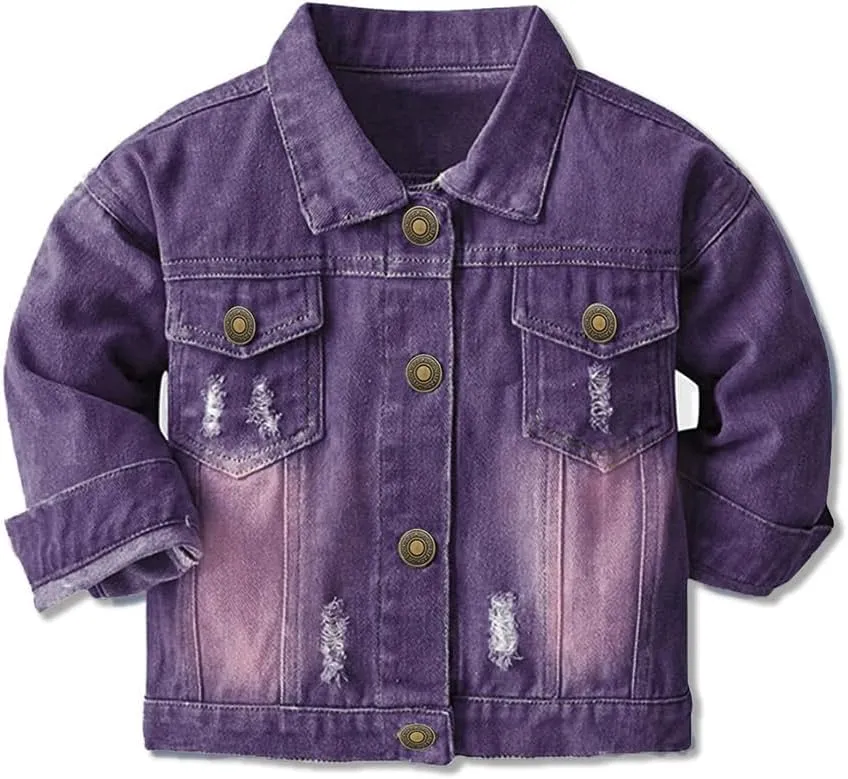 Joe Wenko Classic Kids Toddler Baby Boys & Girls Casual Outwear Denim Jacket