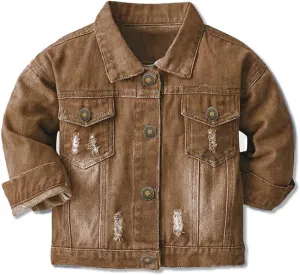 Joe Wenko Classic Kids Toddler Baby Boys & Girls Casual Outwear Denim Jacket