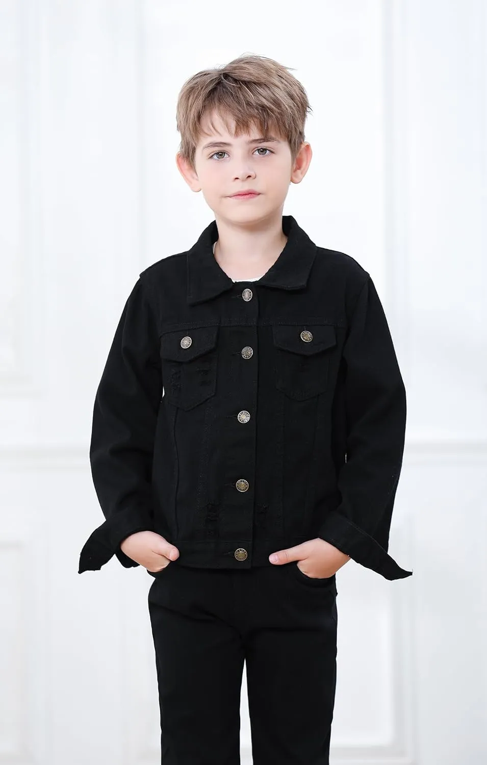 Joe Wenko Classic Kids Toddler Baby Boys & Girls Casual Outwear Denim Jacket